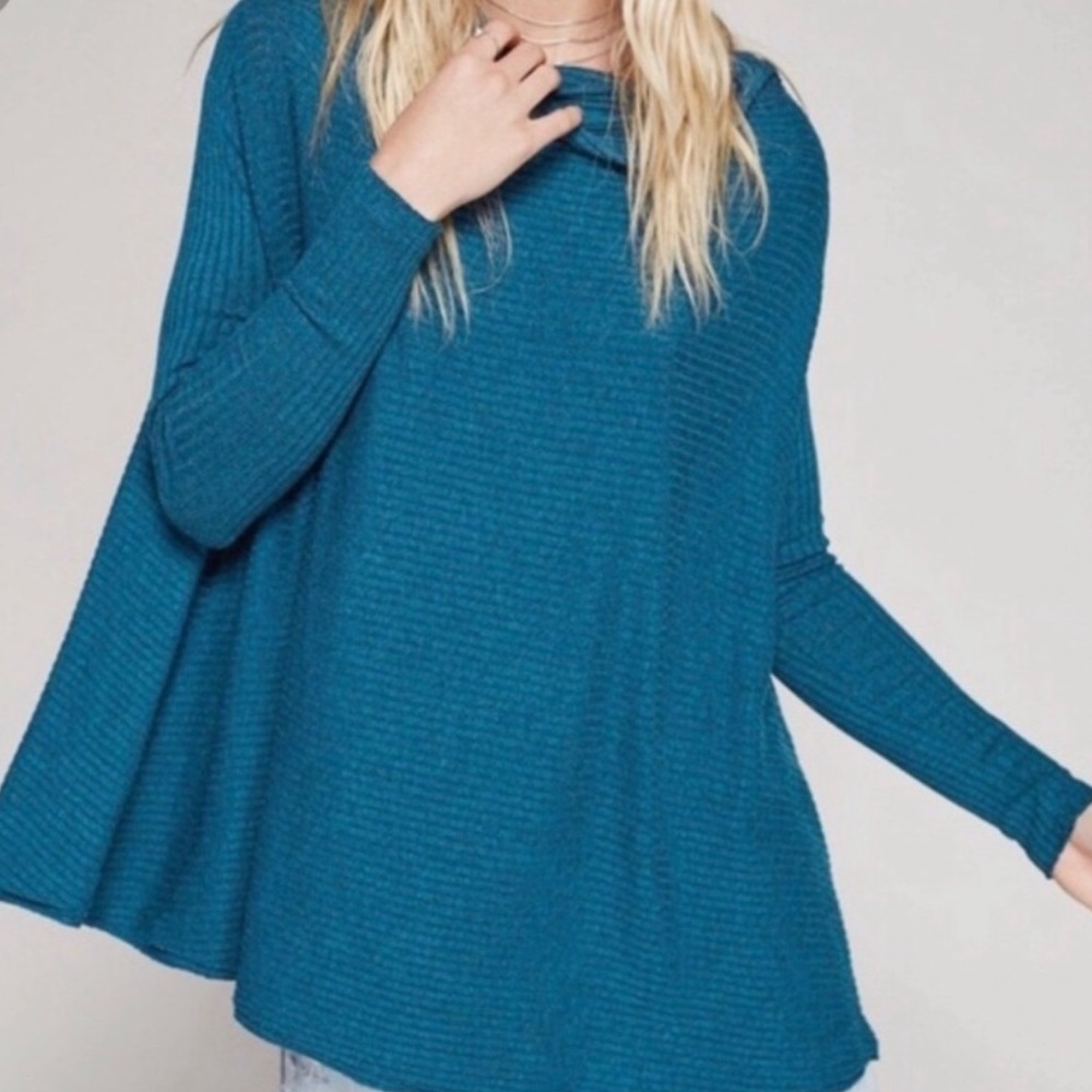 FP We the free lover rib split back pullover top